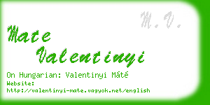 mate valentinyi business card